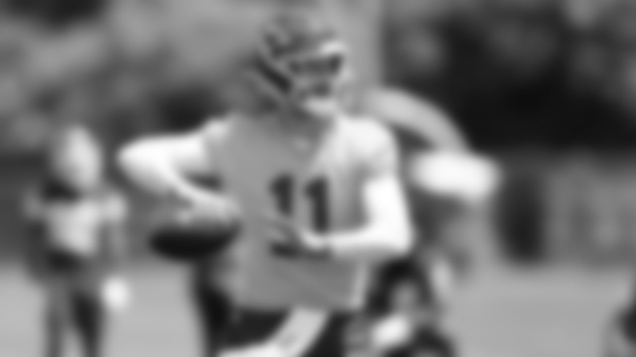 Kansas City Chiefs quarterback Carson Wentz (11) at practice during Phase 3 of OTAs on Tuesday, May 28, 2024 in Kansas City, MO.
