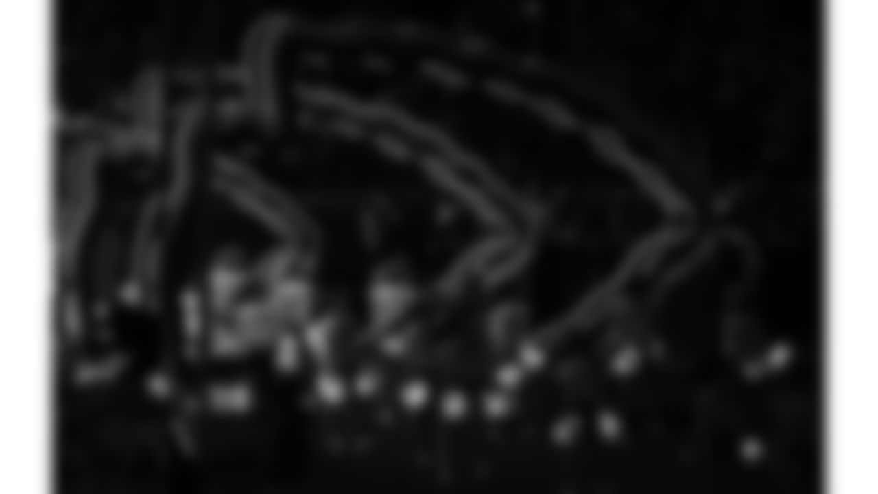 Kansas City Chiefs Cheerleaders enter the field prior to a week 14 NFL Football game against the Houston Texans on Sunday, December 7, 2025 in Kansas City, MO.