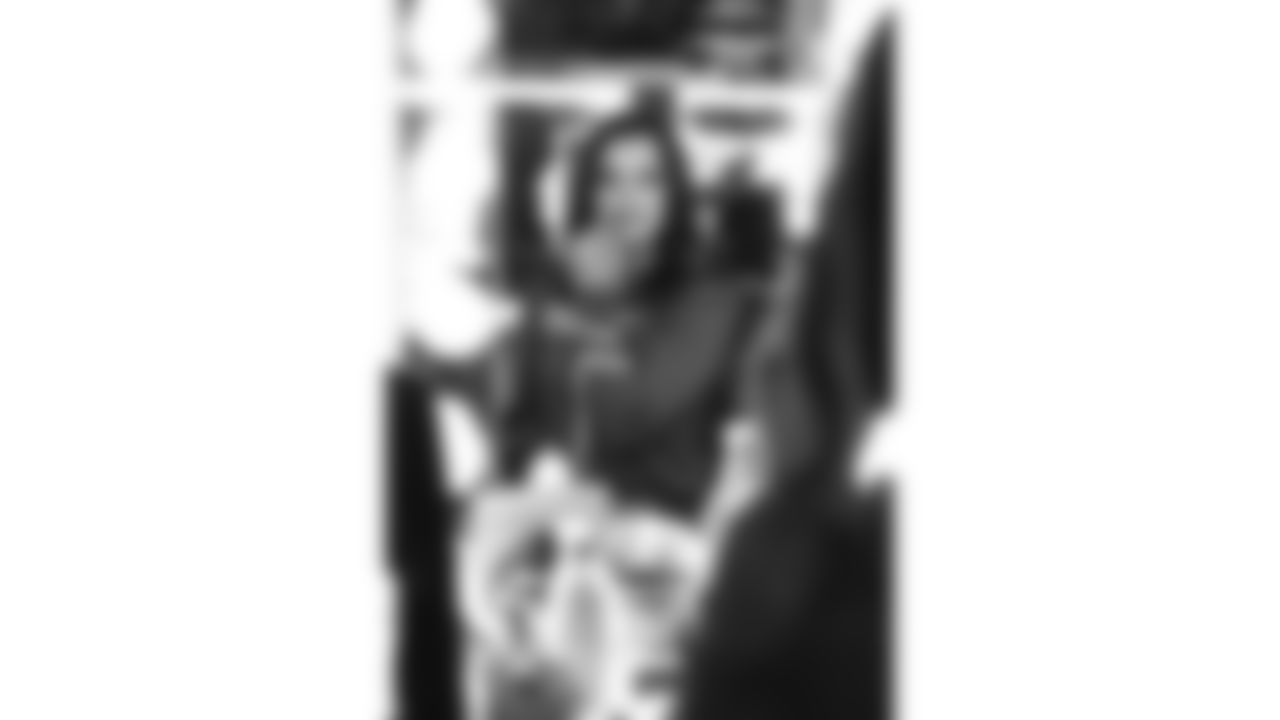 The Kansas City Chiefs Cheerleaders and Entertainment teams prior to a week 17 NFL Football game against the Denver Broncos on December 25, 2025 in Kansas City, MO.