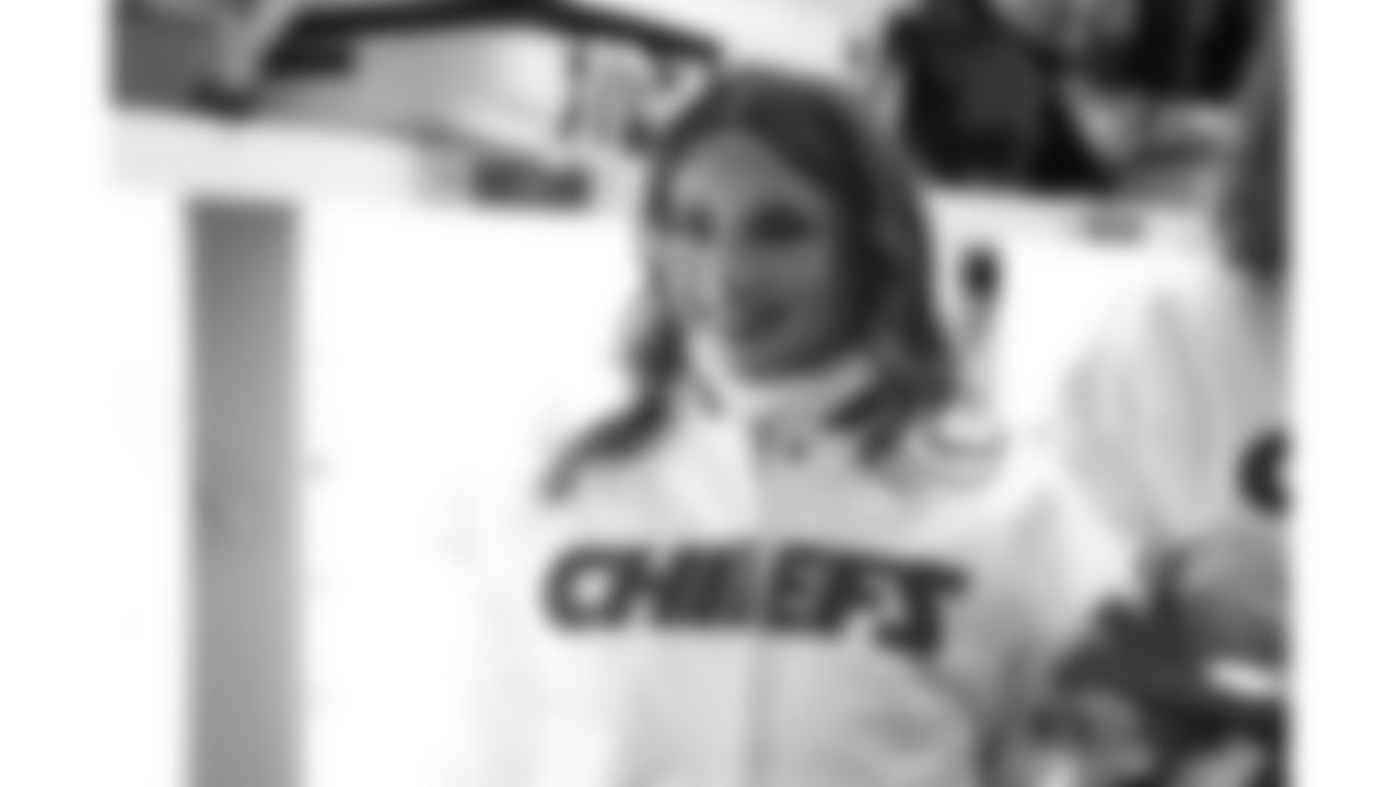 Kansas City Chiefs Cheerleaders in the locker room prior to a week 15 NFL Football game against the Los Angeles Chargers on Sunday, December 14, 2025 in Kansas City, MO.