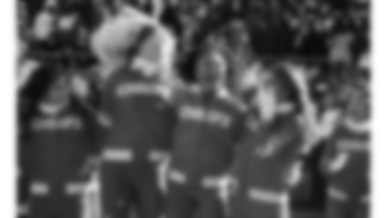 The Kansas City Chiefs Cheerleaders announce Sadie as their 2026 Pro Bowl Cheerleader on the field during a week 15 NFL Football game against the Los Angeles Chargers on Sunday, December 14, 2025 in Kansas City, MO.