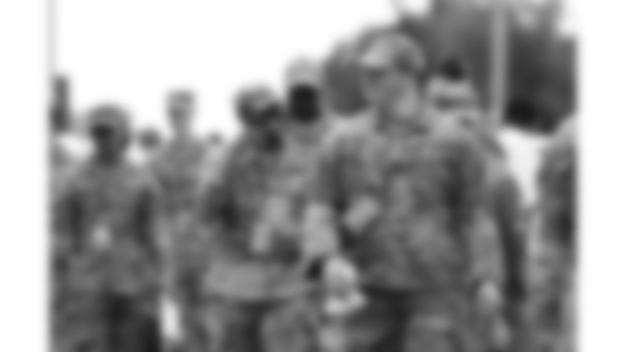 Service members from the Whiteman U.S. Air Force base arrive for day 1 of the Season Ticket Member First Look Event on Tuesday June 17, 2025 in Kansas City, MO.