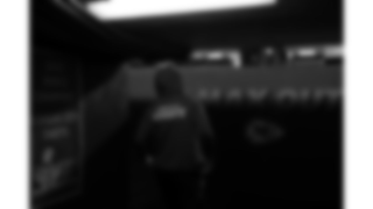 Kansas City Chiefs quarterback Patrick Mahomes (15) walks down the 50-yard tunnel prior to a week 14 NFL football game against the Houston Texans, Sunday, December 7, 2025 in Kansas City, MO.