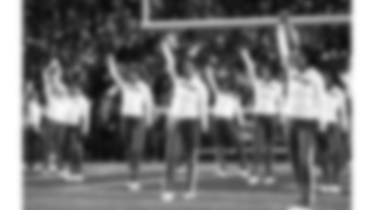 Kansas City Chiefs Cheerleaders perform during a week 14 NFL Football game against the Houston Texans on Sunday, December 7, 2025 in Kansas City, MO.