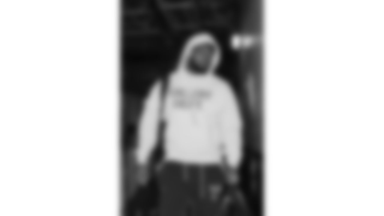 Kansas City Chiefs defensive tackle Zacch Pickens (79) arrives at Nissan Stadium prior to a week 16 NFL Football game against the Tennessee Titans on Sunday, December 21, 2025 in Nashville, Tennessee.