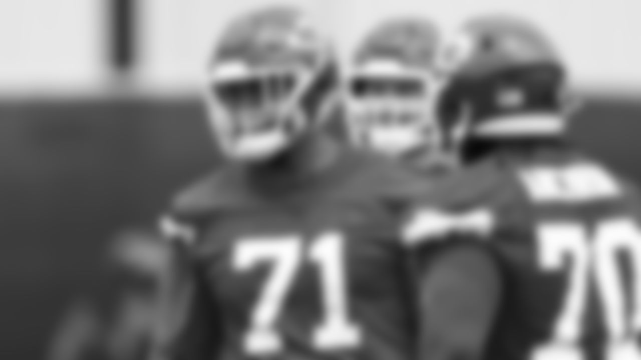 Kansas City Chiefs tackle Josh Simmons (71) during phase 3 of OTAs on Thursday, May 29, 2025 in Kansas City, MO.