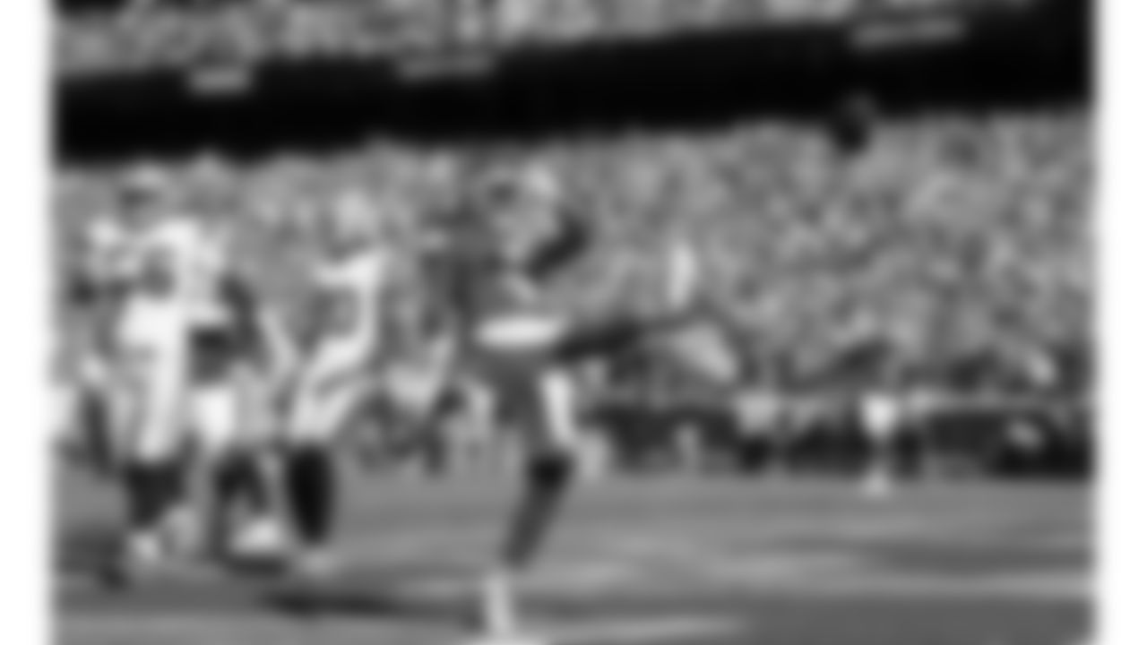 Kansas City Chiefs wide receiver Rashee Rice (4) kicks the ball as a touchdown celebration during a week 7 NFL football game against the Las Vegas Raiders, Sunday, October 19, 2025 in Kansas City, MO.