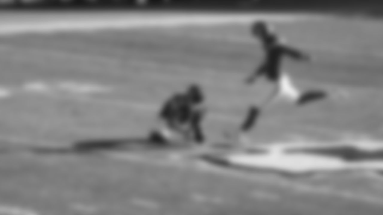 Punter Matt Araiza (14) and Kansas City Chiefs kicker Harrison Butker (7) warm up prior to an NFL week 15 matchup against the Los Angeles Chargers, Sunday December 14, 2025.
