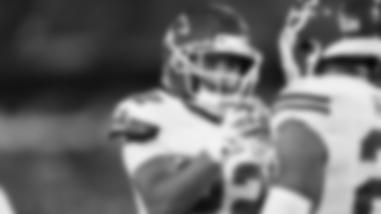 Kansas City Chiefs cornerback Trent McDuffie (22) celebrates after getting an interception celebrates during a week 5 NFL football game against the Jacksonville Jaguars, Monday, October 6, 2025, in Jacksonville, FL.