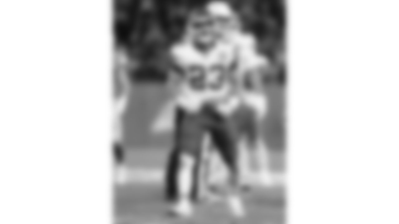 Kansas City Chiefs middle linebacker Drue Tranquill (23) celebrates a tackle during a week 1 NFL football game against the Los Angeles Chargers at Arena Corinthians in São Paulo, Brazil on September 5, 2025.