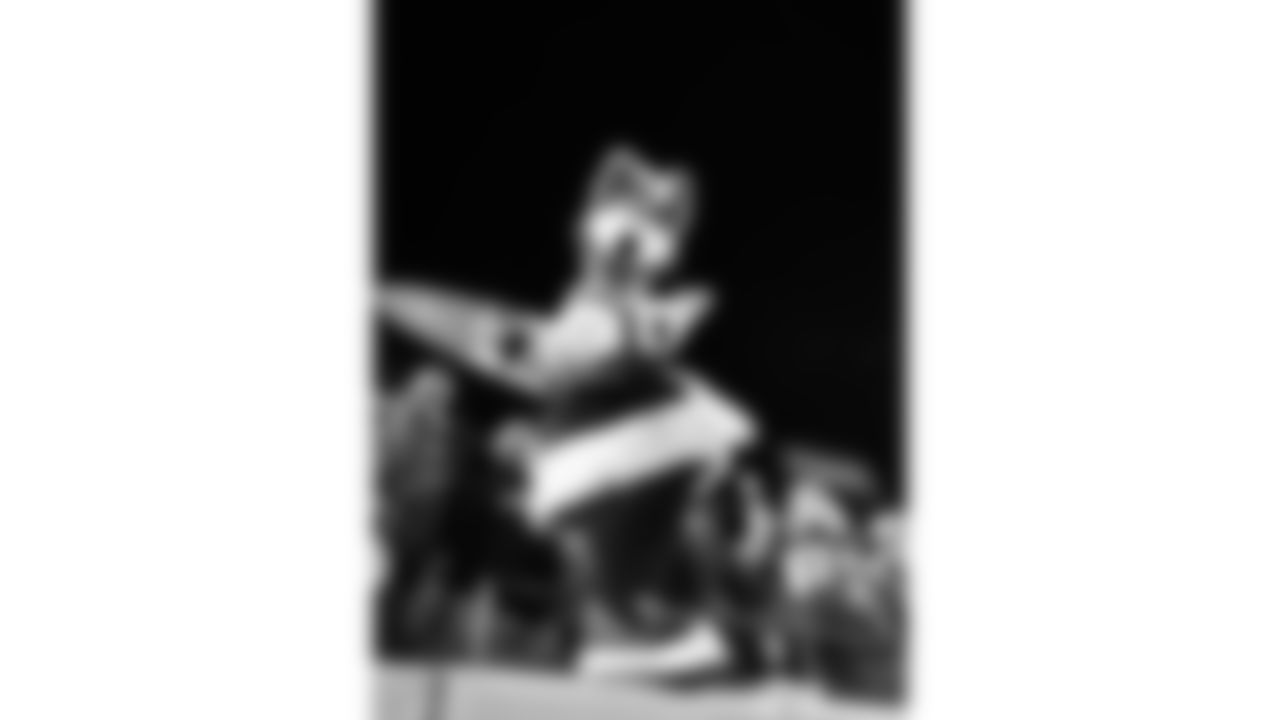 The Kansas City Chiefs Cheerleaders and Entertainment teams during a week 17 NFL Football game against the Denver Broncos on December 25, 2025 in Kansas City, MO.