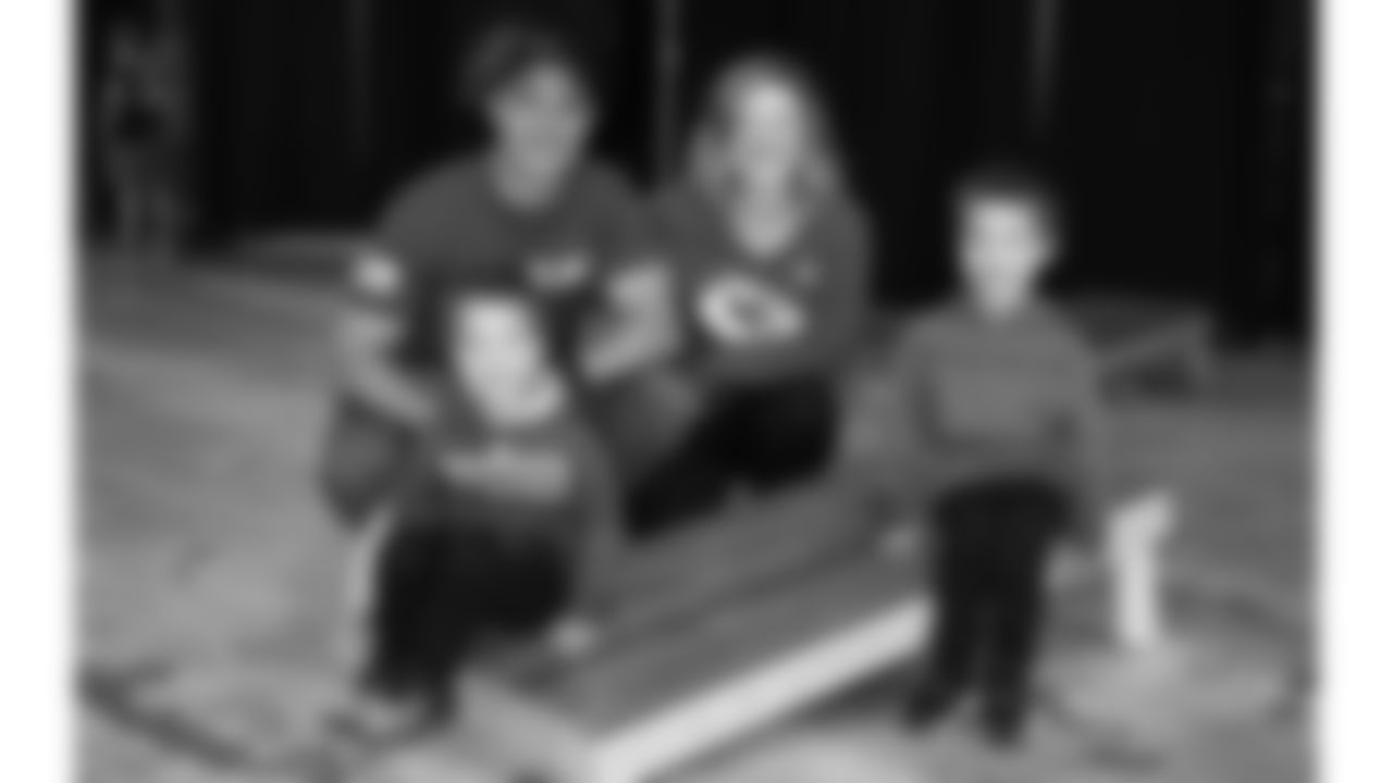 Kansas City Chiefs representatives and the Little Caesars Love Kitchen provide pizza for local U.S. service members and their families at Life.Church Faith & Family Chapel on Tuesday, September 23, 2025 in Kansas City, MO.