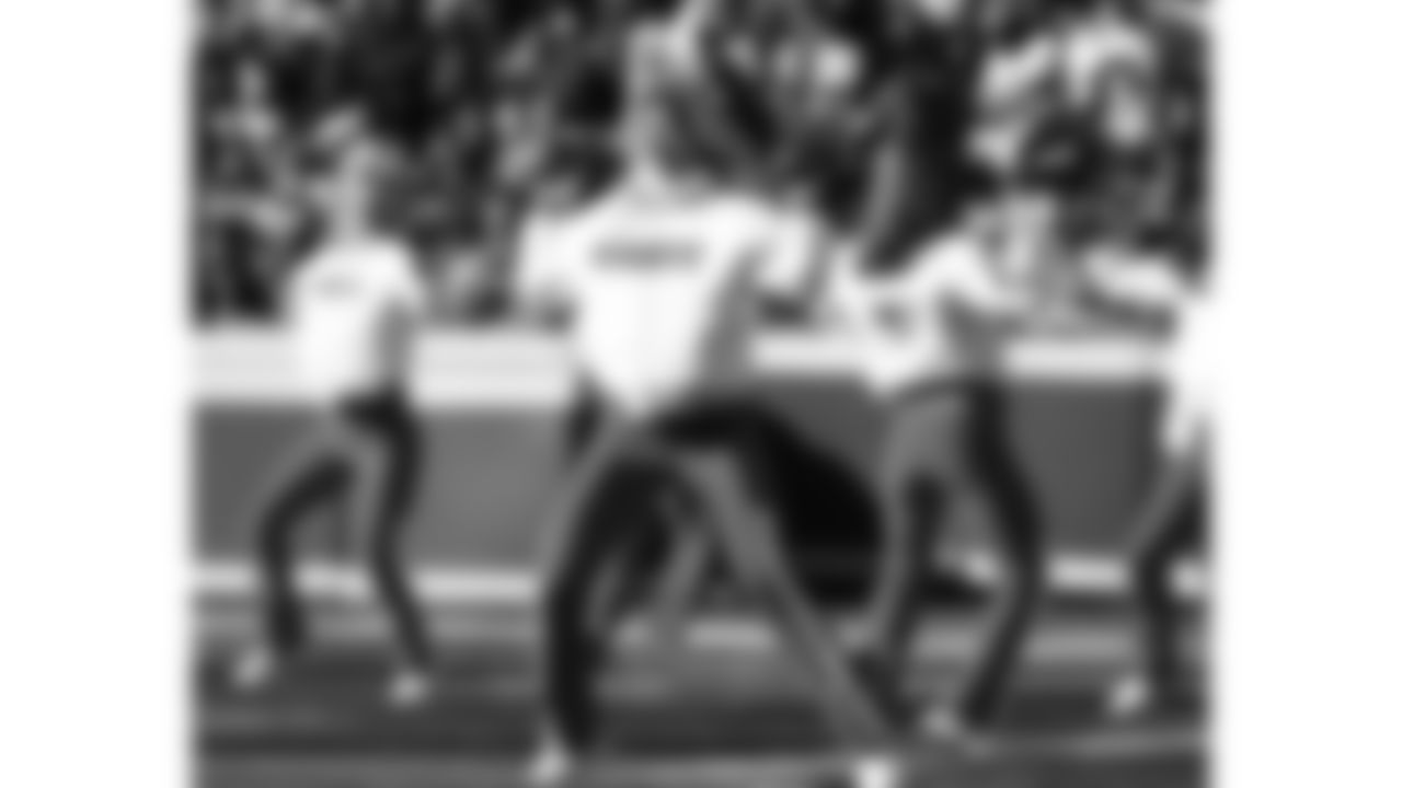 Kansas City Chiefs Cheerleaders perform during a week 15 NFL Football game against the Los Angeles Chargers on Sunday, December 14, 2025 in Kansas City, MO.