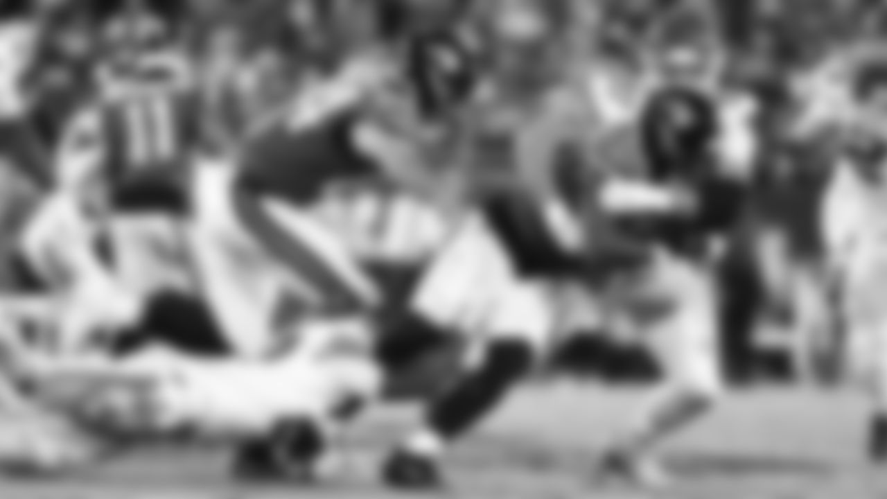 Kansas City Chiefs defensive end Ashton Gillotte (97) makes a tackle during a week 5 NFL football game against the Jacksonville Jaguars, Monday, October 6, 2025, in Jacksonville, FL.