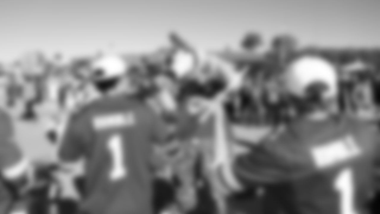 KC Wolf and the Rumble prior to a week 7 NFL Football game against the Las Vegas Raiders on Sunday, October 19, 2025 in Kansas City, MO.