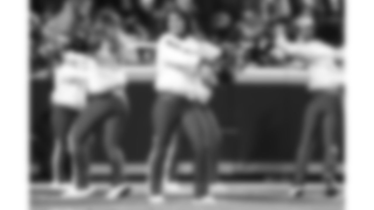 Kansas City Chiefs Cheerleaders perform during a week 14 NFL Football game against the Houston Texans on Sunday, December 7, 2025 in Kansas City, MO.