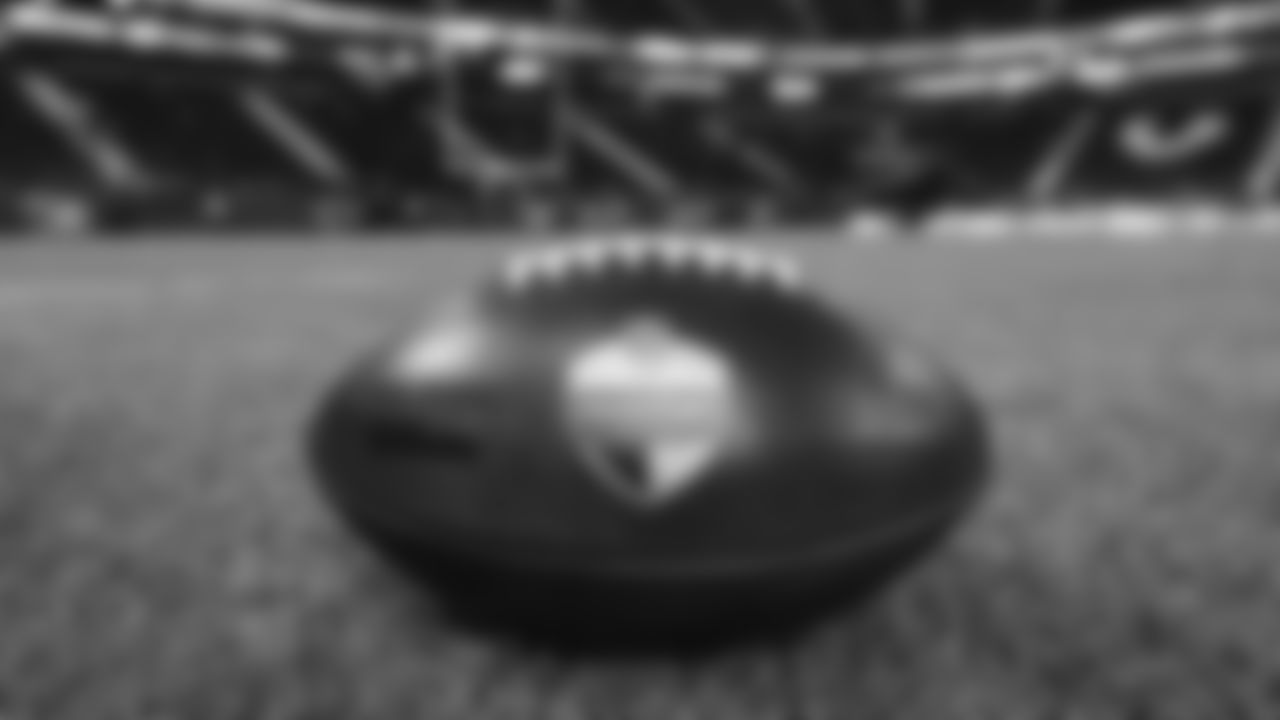 NFL Frankfurt Games official football on the field before the regular season Week 9 NFL Football Game on Sunday, November 5, 2023 at Deutsche Bank Park in Frankfurt, Germany.