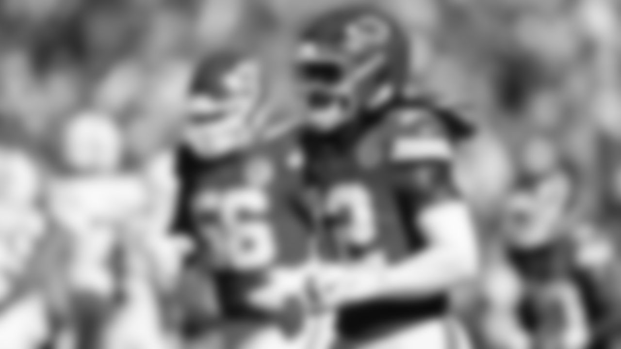 Kansas City Chiefs linebacker Nick Bolton (32) looks on during a week 12 NFL Football game against the Indianapolis Colts on Sunday, November 23, 2025 in Kansas City, MO