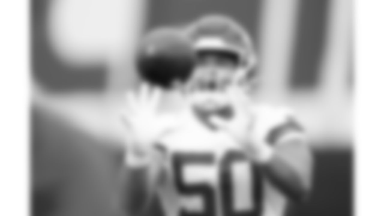 Kansas City Chiefs linebacker Brandon George (50) at practice during phase 3 of OTAs on Friday, June 13, 2025 in Kansas City, MO.