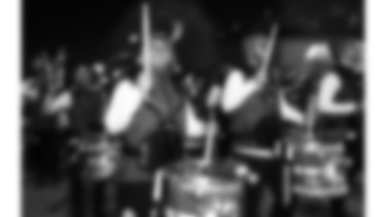 Chiefs Rumble at the pregame parade prior to a week 14 NFL Football game against the Houston Texans on Sunday, December 7, 2025 in Kansas City, MO.