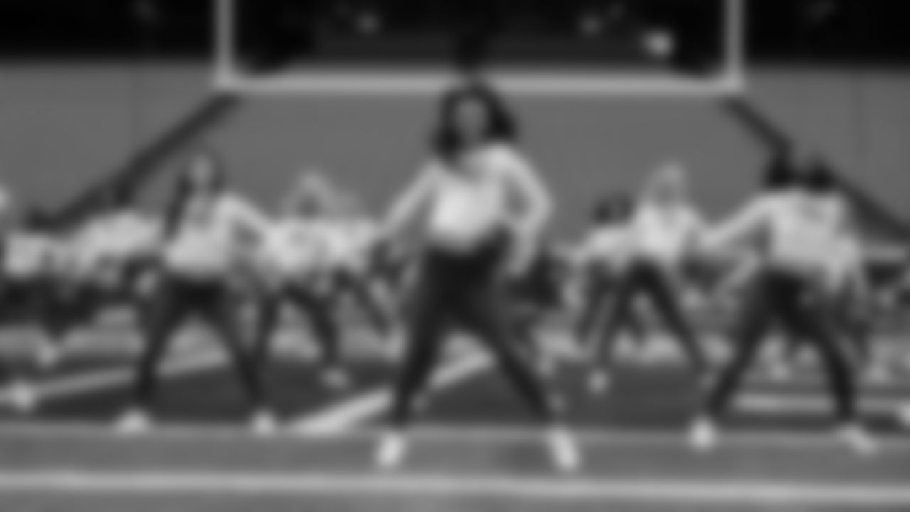 Kansas City Chiefs Cheerleaders during field rehearsal prior to the NFL Week 14 matchup against the Los Angeles Chargers on Sunday, December 11, 2024 in Kansas City, MO.