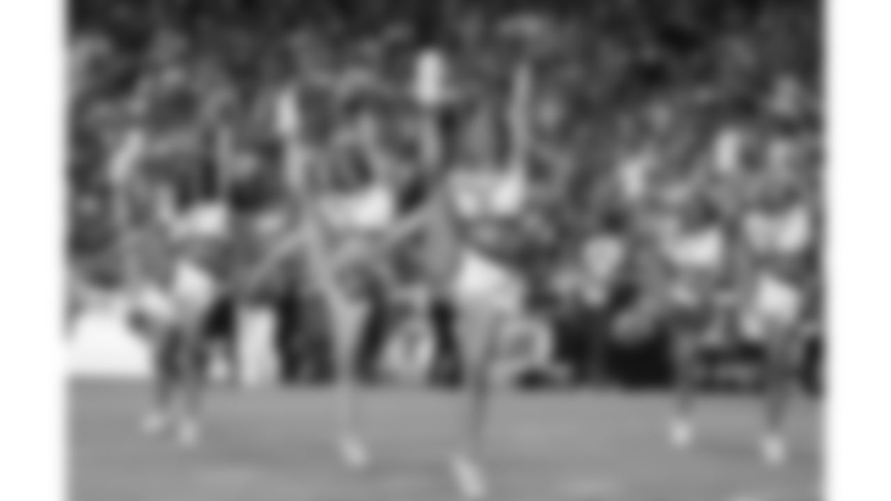 Kansas City Chiefs Cheerleaders prior to the week 6 NFL football game against the Detroit Lions, Sunday, October 12, 2025 in Kansas City, MO.