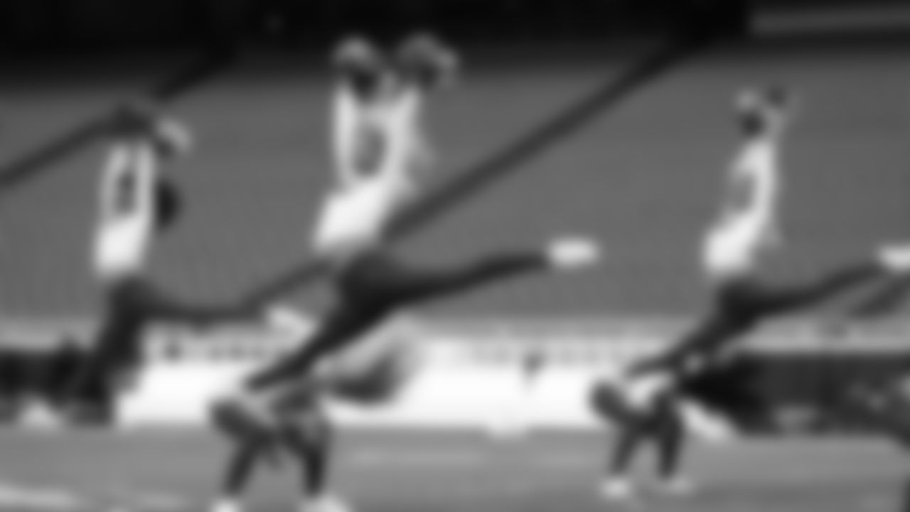 Kansas City Chiefs Cheerleaders before a week 8 NFL football game against the Washington Commanders, Monday, October 27, 2025, in Kansas City, MO.