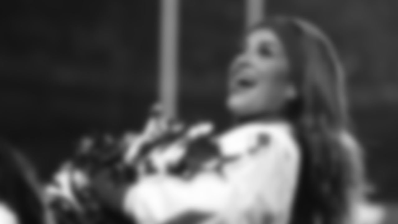 Kansas City Chiefs Cheerleaders perform during a week 14 NFL Football game against the Houston Texans on Sunday, December 7, 2025 in Kansas City, MO.