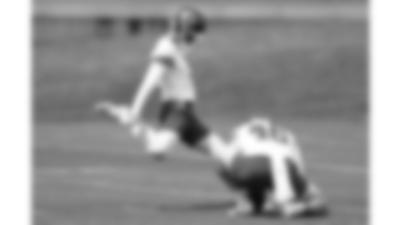 Kansas City Chiefs kicker Harrison Butker (7) at practice during Phase 3 of OTAs on Monday, May 20, 2024 in Kansas City, MO.