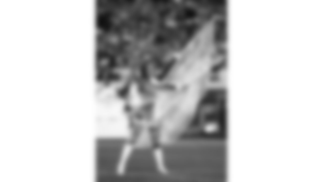 The Kansas City Chiefs Cheerleaders and Entertainment teams during a week 17 NFL Football game against the Denver Broncos on December 25, 2025 in Kansas City, MO.