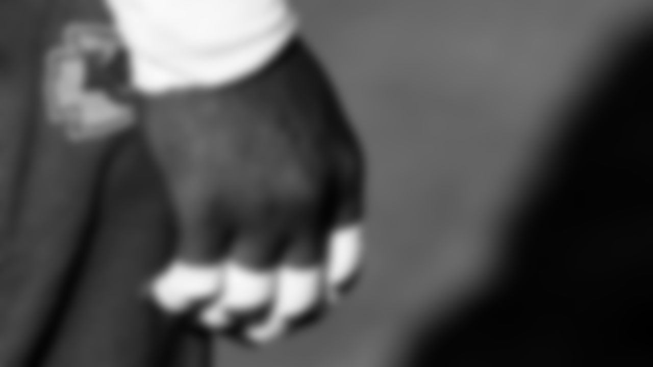 A hand during practice on Wednesday, November 12, 2025 in Kansas City, MO.