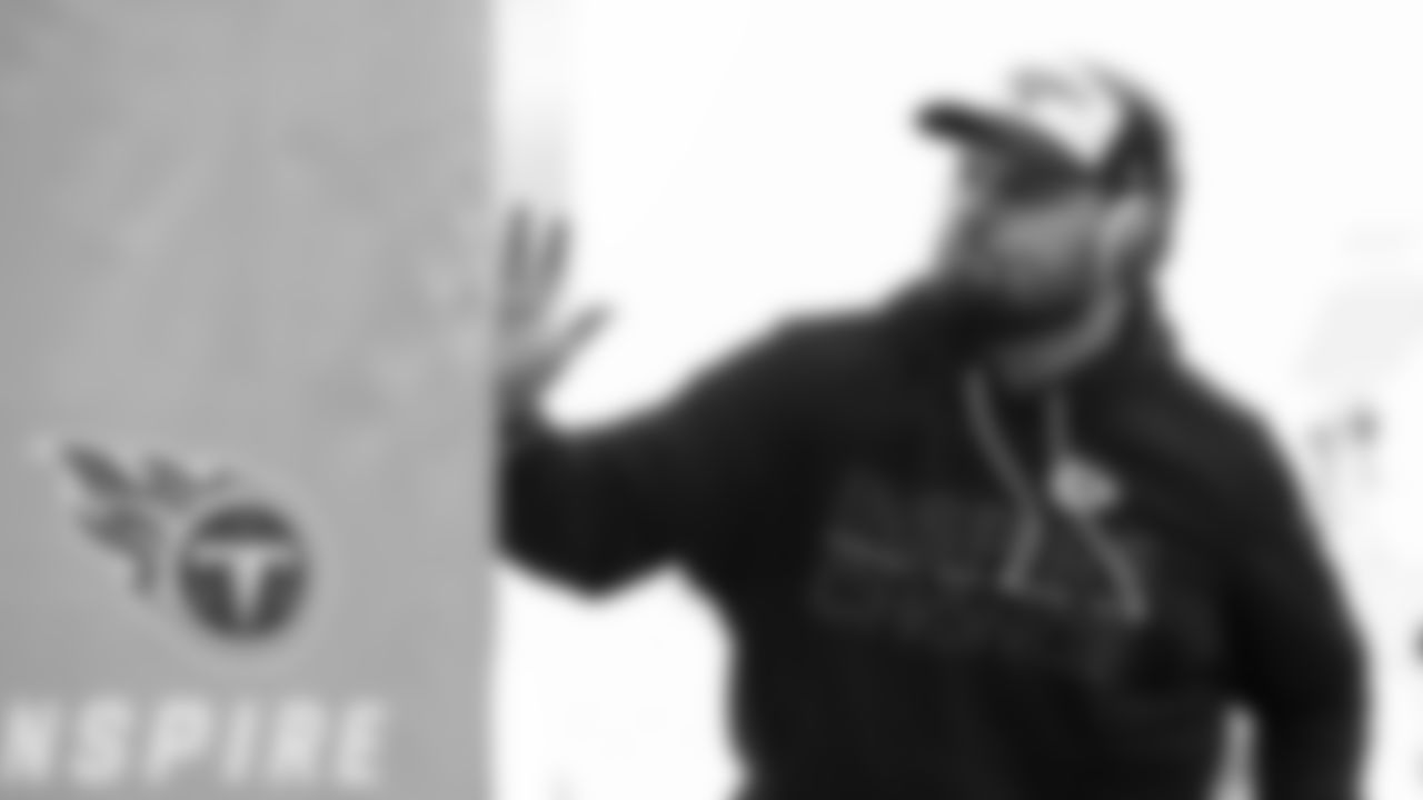 Kansas City Chiefs offensive lineman Mike Caliendo (66) warms up prior to a week 16 NFL Football game against the Tennessee Titans on Sunday, December 21, 2025 in Nashville, Tennessee.