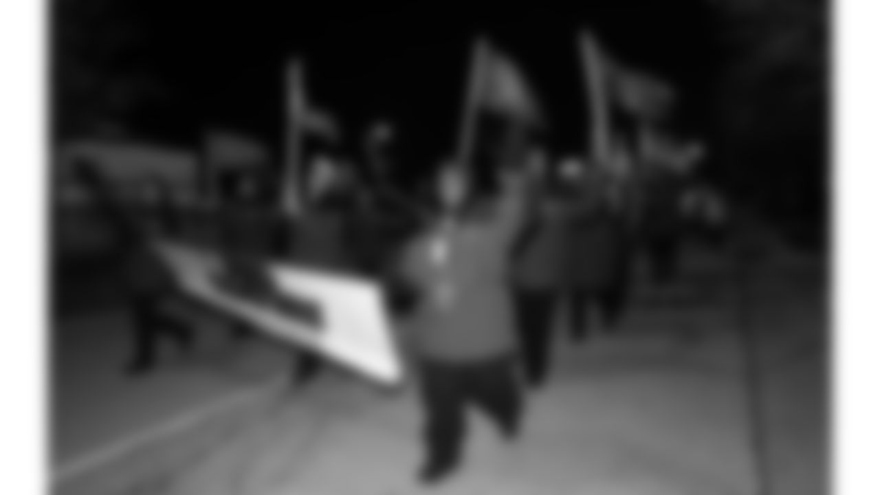 Red Coaters at the pregame parade prior to a week 14 NFL Football game against the Houston Texans on Sunday, December 7, 2025 in Kansas City, MO.