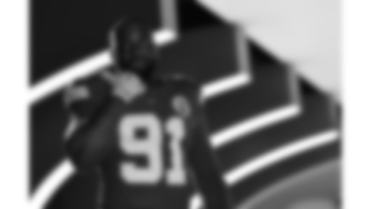 Kansas City Chiefs defensive end Felix Anudike-Uzomah (91) during the Kansas City Chiefs production day on June 16, 2025 in Kansas City, MO.