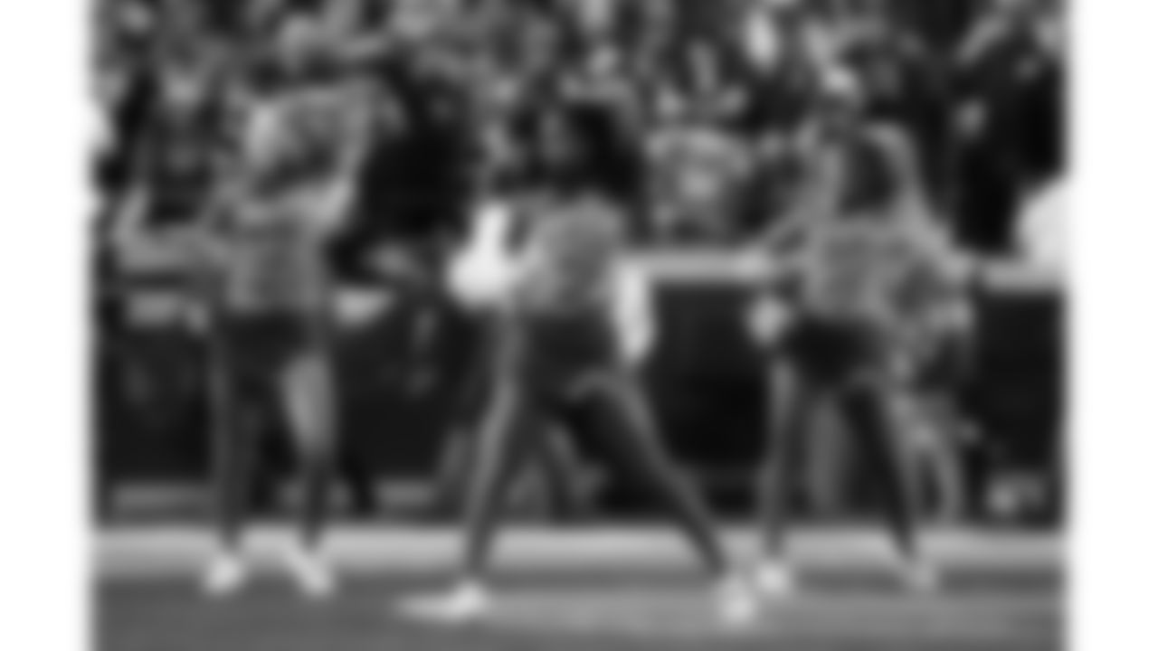 A Kansas City Chiefs Cheerleader during a week 8 NFL football game against the Washington Commanders, Monday, October 27, 2025, in Kansas City, MO.