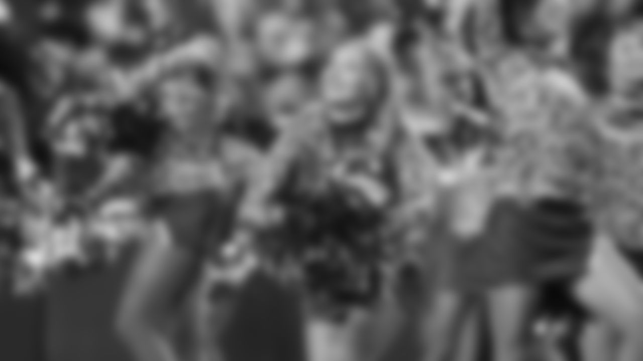 A Kansas City Chiefs Cheerleader during a week 8 NFL football game against the Washington Commanders, Monday, October 27, 2025, in Kansas City, MO.