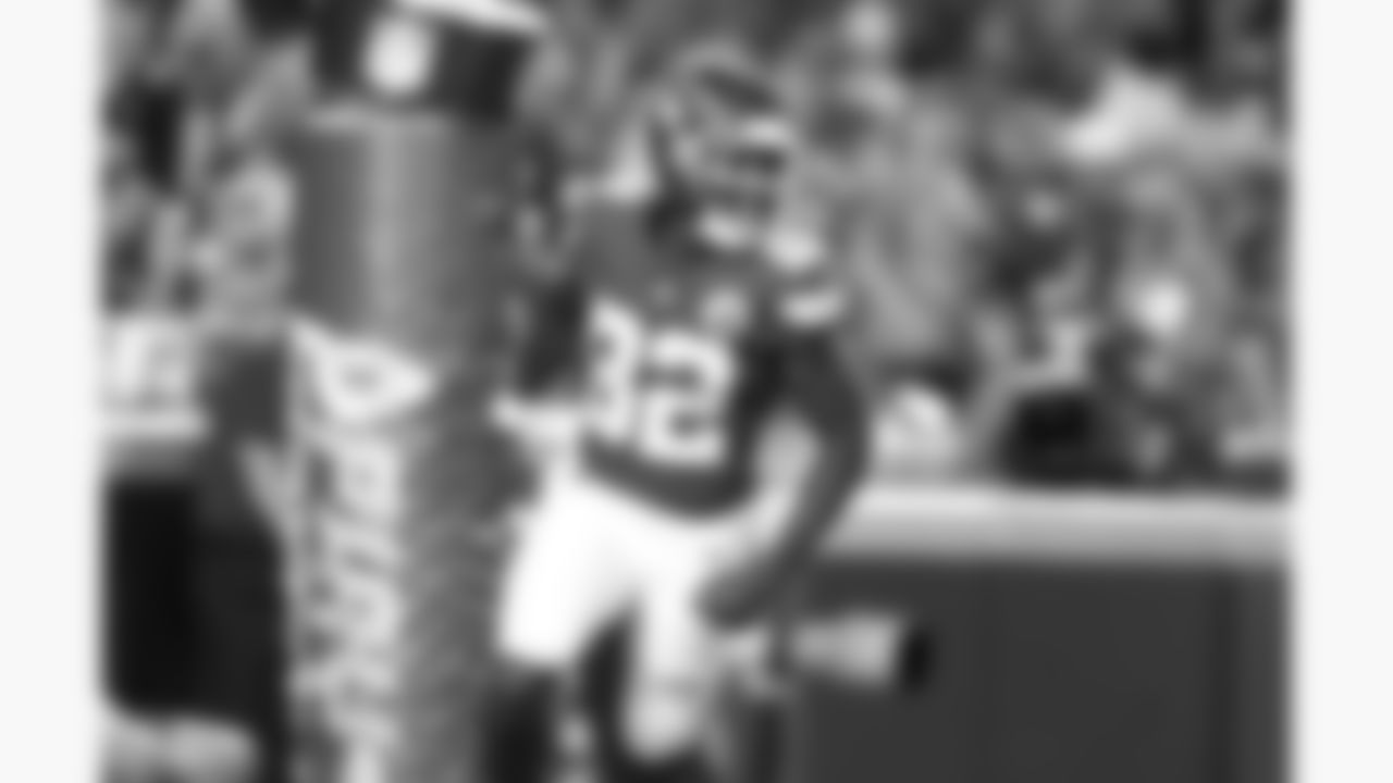 Kansas City Chiefs wide receiver Jimmy Holiday (82) celebrates during a preseason week 3 NFL football game against the Chicago Bears, Friday, August 22, 2025 in Kansas City, MO.