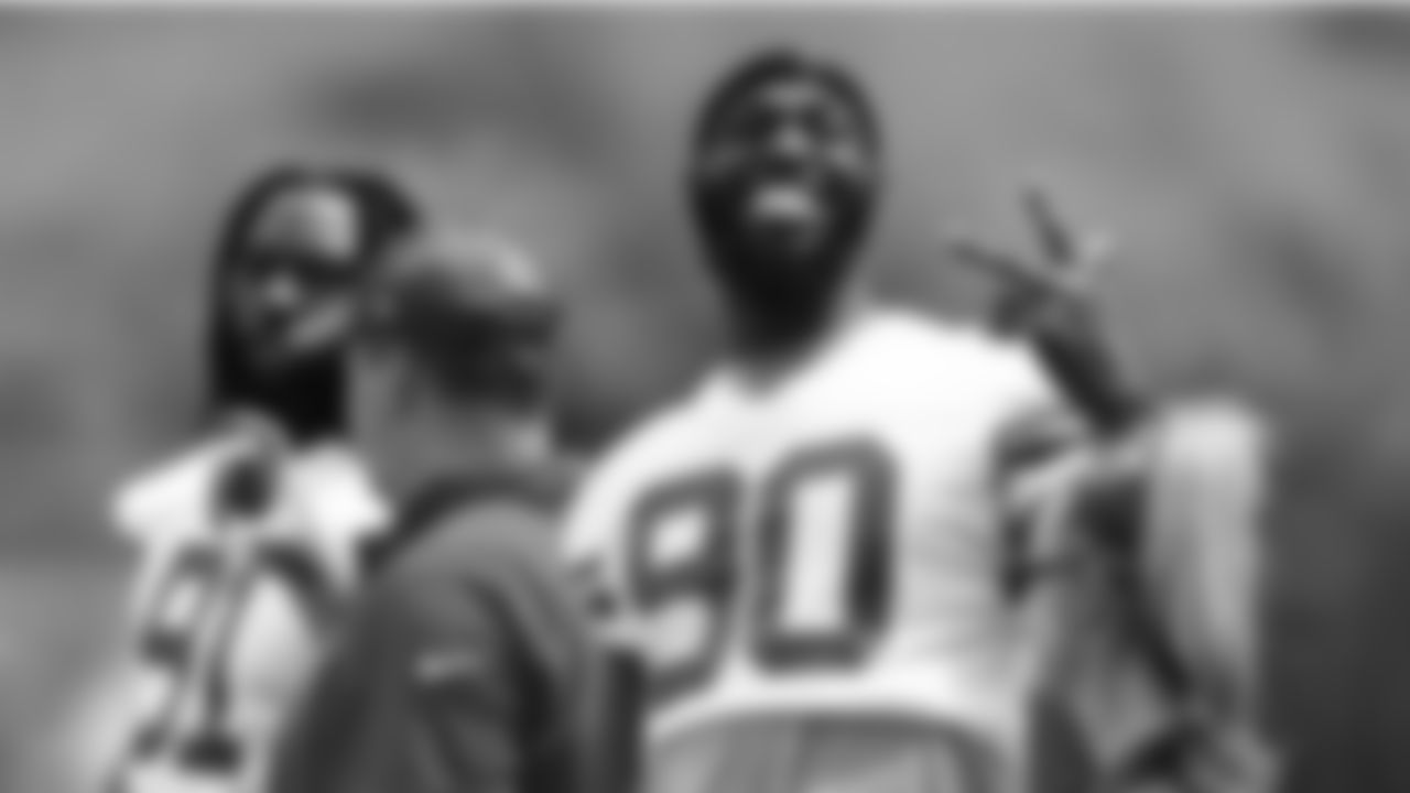 Kansas City Chiefs defensive end Charles Omenihu (90) at practice during Phase 3 of OTAs on Monday, May 20, 2024 in Kansas City, MO.