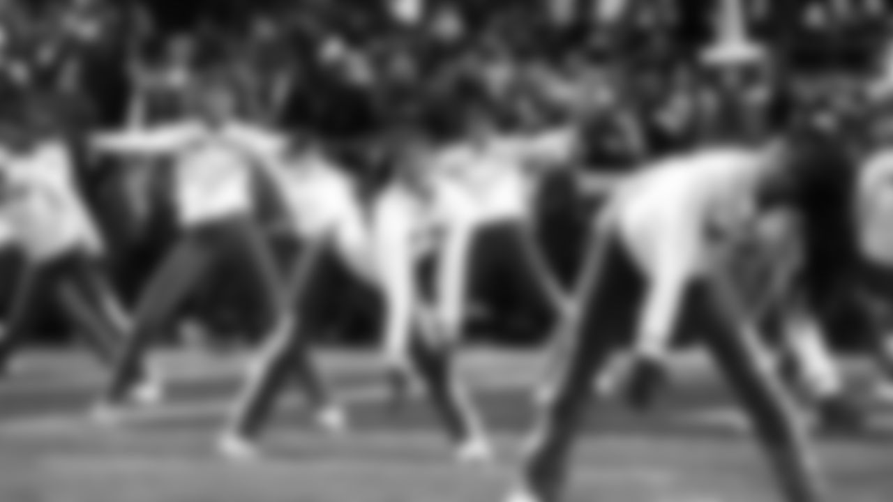 Kansas City Chiefs Cheerleaders perform during a week 14 NFL Football game against the Houston Texans on Sunday, December 7, 2025 in Kansas City, MO.