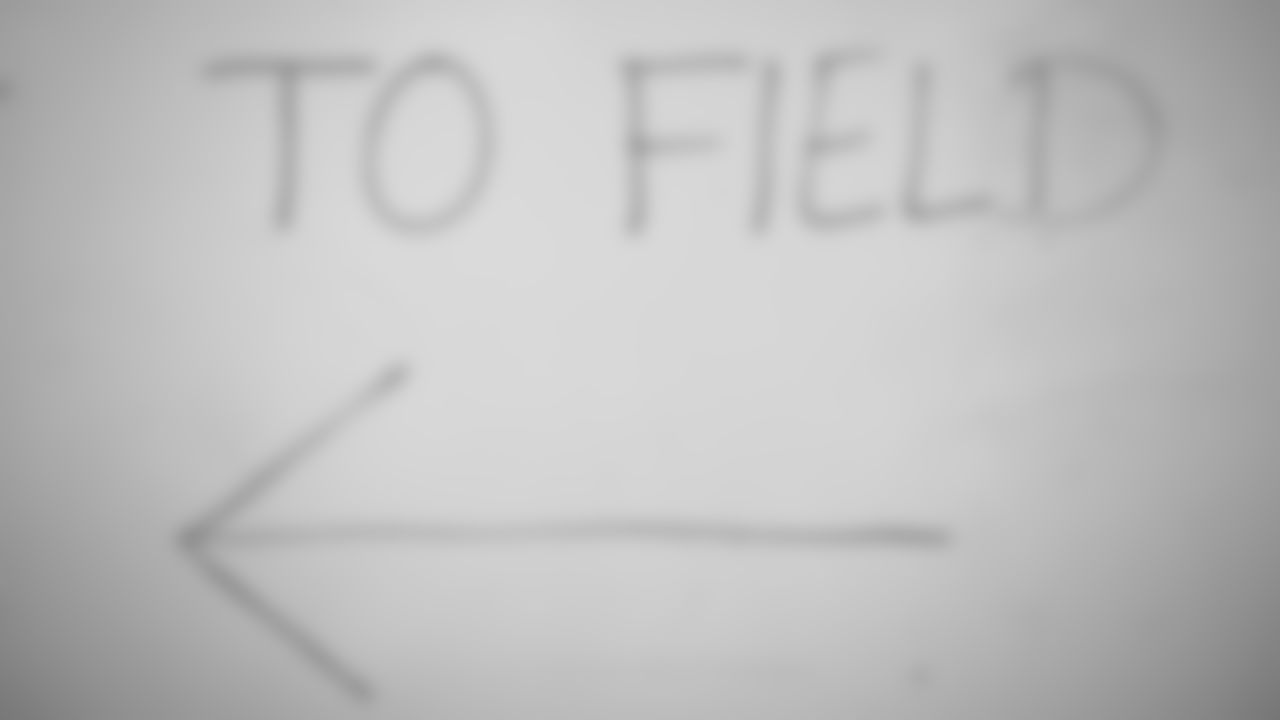 Field directions prior to a week 13 NFL football game against the Dallas Cowboys on Thursday, November 27, 2025 in Arlington, TX.