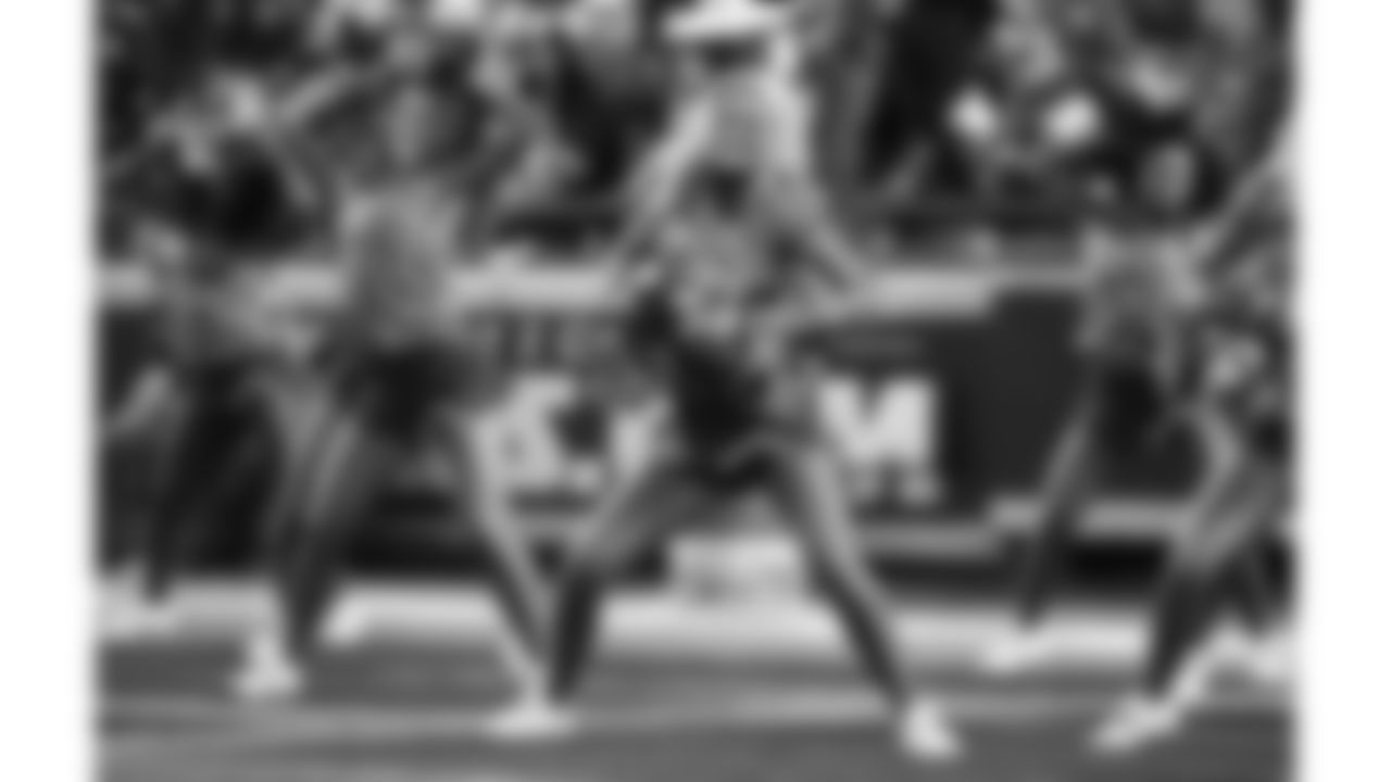 A Kansas City Chiefs Cheerleader during a week 8 NFL football game against the Washington Commanders, Monday, October 27, 2025, in Kansas City, MO.