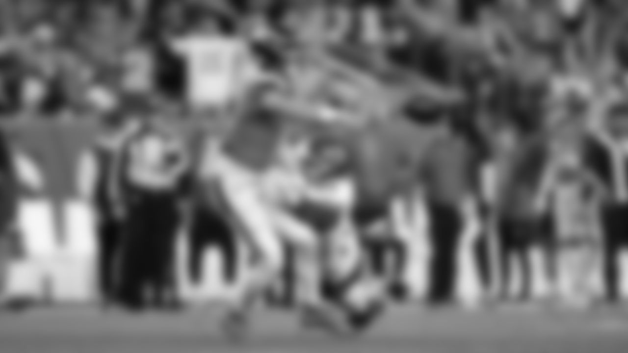 Kansas City Chiefs defensive tackle Chris Jones (95) rushes Broncos quarterback Bo Nix (10) during a week 11 NFL Football game against the Denver Broncos on Sunday, November 16, 2025 in Denver, Colorado.