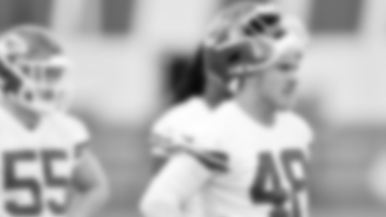 Kansas City Chiefs linebacker Cole Christiansen (48) at practice during Phase 3 of OTAs on Tuesday, June 4, 2024 in Kansas City, MO.