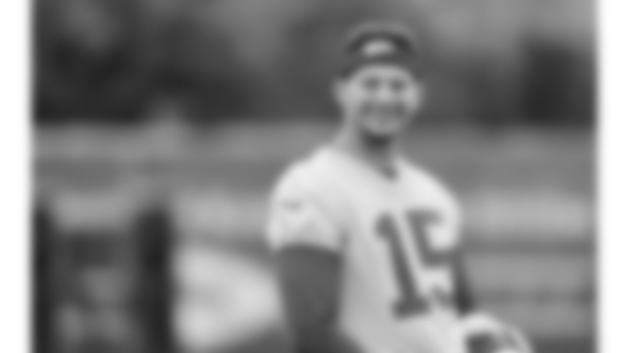 Kansas City Chiefs quarterback Patrick Mahomes (15) during phase 3 of OTAs on Thursday June 12, 2025 in Kansas City, MO.