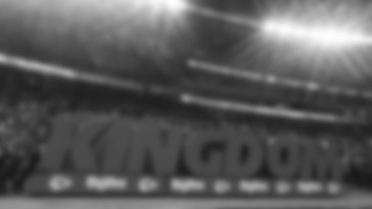 Kingdom sign prior to an NFL week 14 matchup against the Houston Texans, Sunday December 7, 2025.