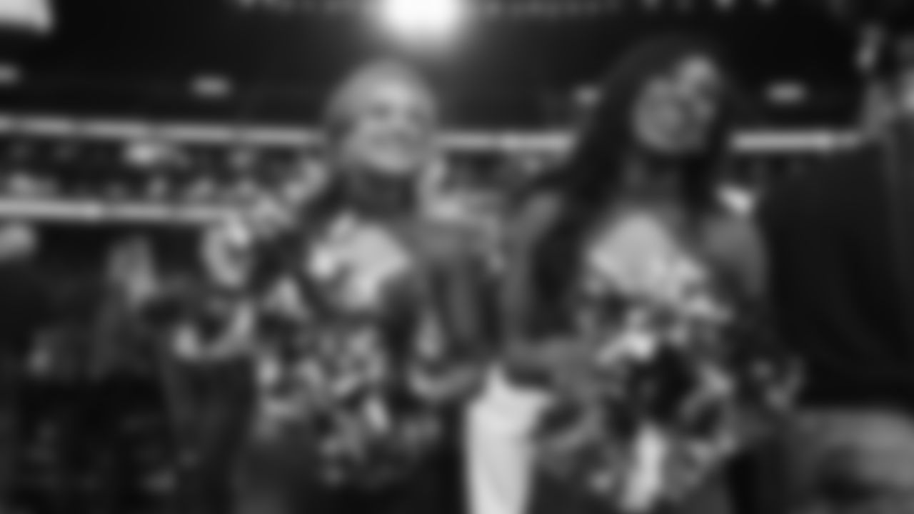 Kansas City Chiefs Cheerleaders during Super Bowl LVIII Opening Night at Allegiant Stadium in Las Vegas, NV, on February 5, 2024.