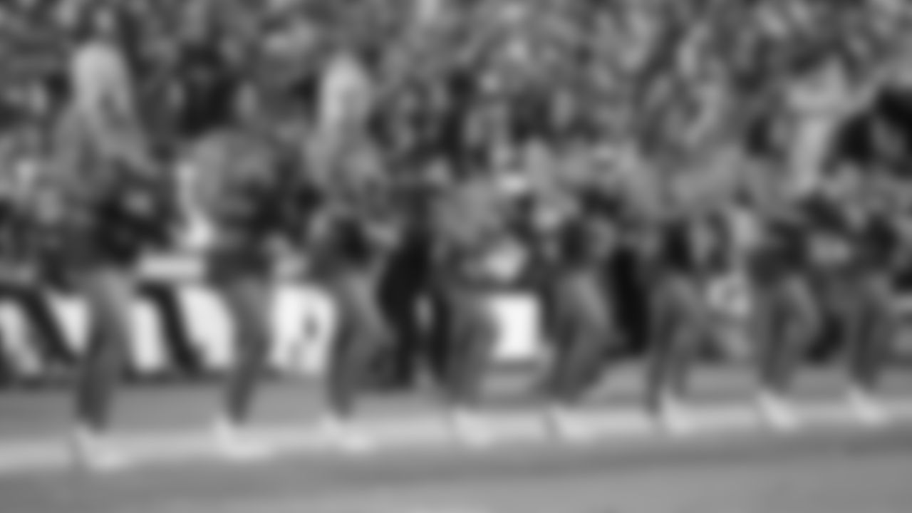 Kansas City Chiefs Cheerleaders before a week 8 NFL football game against the Washington Commanders, Monday, October 27, 2025, in Kansas City, MO.