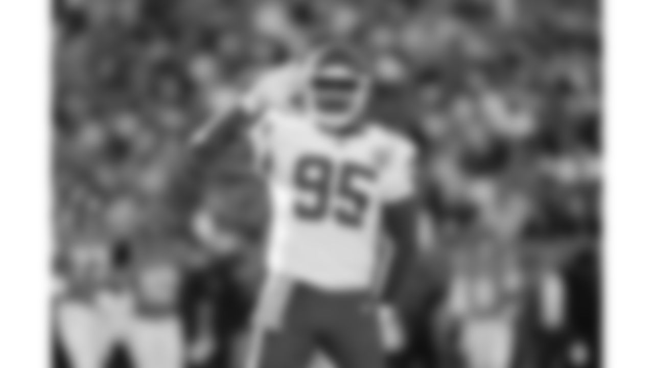 Kansas City Chiefs defensive tackle Chris Jones (95) celebrates during a week 11 NFL football game against the Denver Broncos, Sunday, November 16, 2025 in Denver, CO.