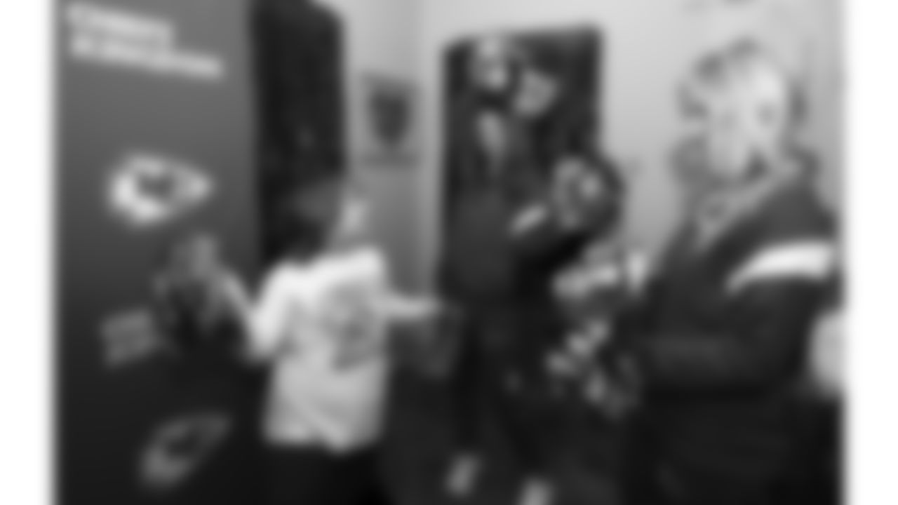 Kansas City Chiefs Cheerleaders interact with kids before the reveal of cornerback Trent McDuffies (22) My Cause My Cleats at the Solace House in Shawnee Mission, Kansas on Tuesday, November 11, 2025.