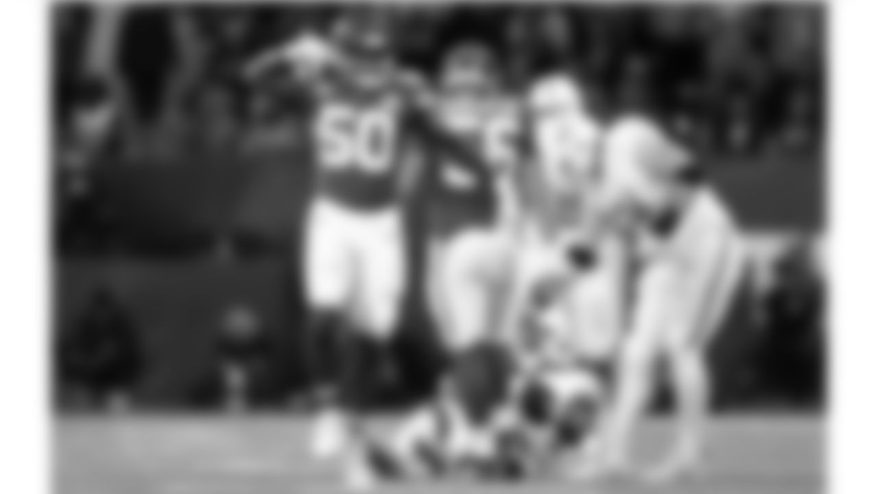 Kansas City Chiefs linebacker Willie Gay Jr. (50) celebrates during the Week 9 NFL football game against the Miami Dolphins on Sunday, November 5, 2023 in Frankfurt, Germany.